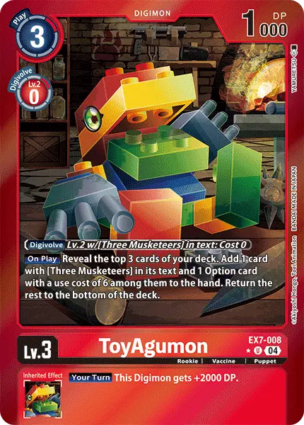 Digimon TCG Card 'EX7-008_P1' 'ToyAgumon'