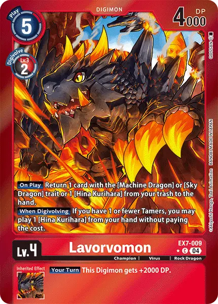 Digimon TCG Card EX7-009_P1 Lavorvomon