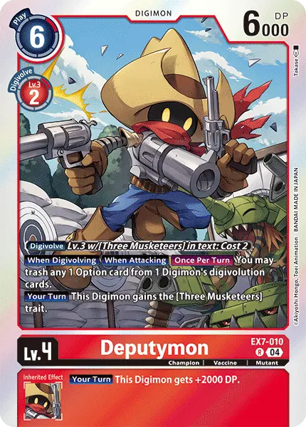 Digimon TCG Card EX7-010 Deputymon