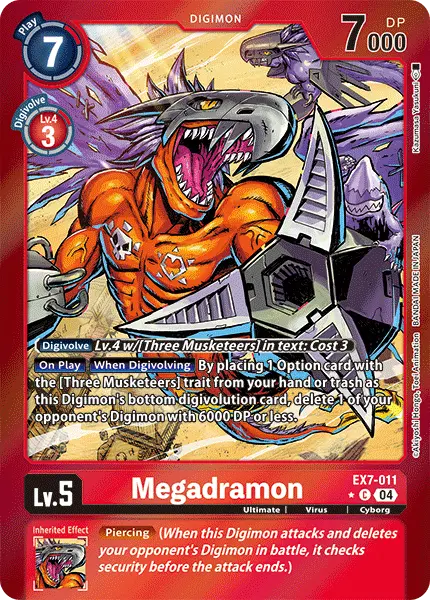 Digimon TCG Card 'EX7-011_P1' 'Megadramon'