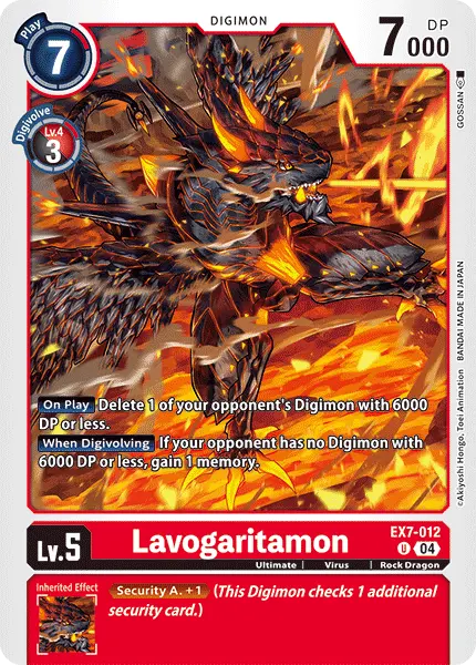 Digimon TCG Card 'EX7-012' 'Lavogaritamon'