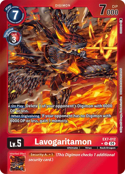 Digimon TCG Card 'EX7-012_P1' 'Lavogaritamon'