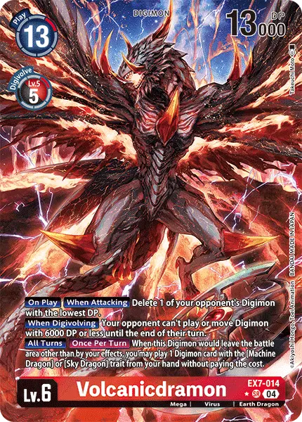 Digimon TCG Card EX7-014_P1 Volcanicdramon