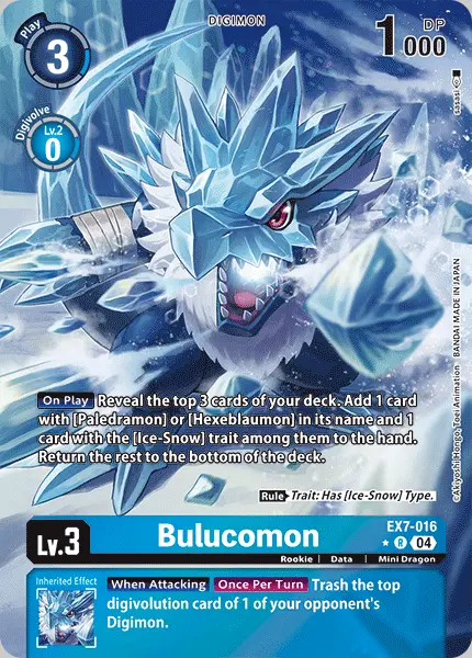 Digimon TCG Card 'EX7-016_P1' 'Bulucomon'