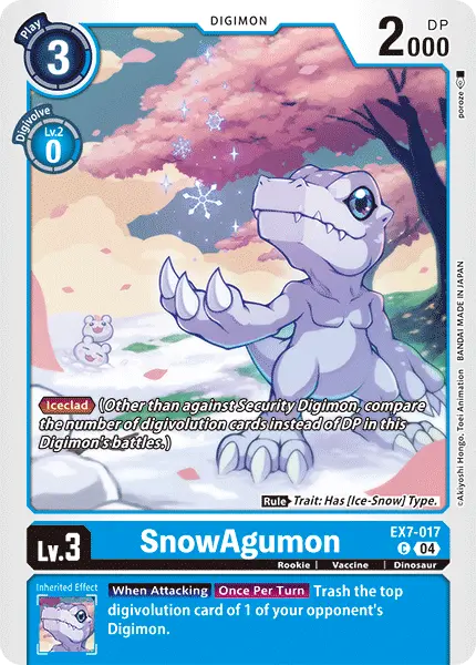 Digimon TCG Card EX7-017 SnowAgumon