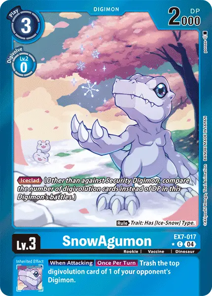 Digimon TCG Card 'EX7-017_P1' 'SnowAgumon'