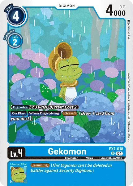 Digimon TCG Card 'EX7-018' 'Gekomon'