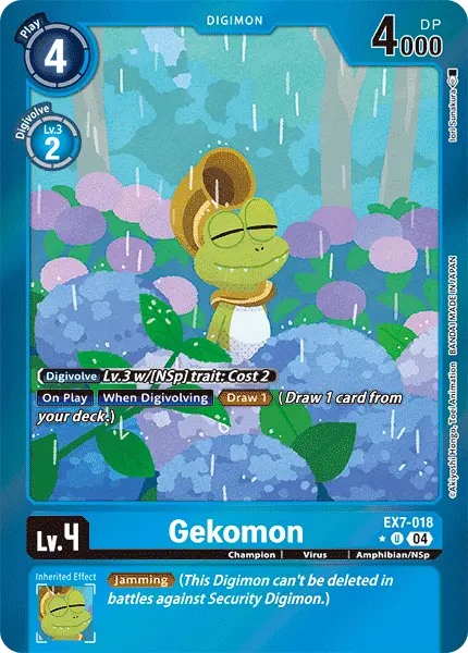 Digimon TCG Card 'EX7-018_P1' 'Gekomon'