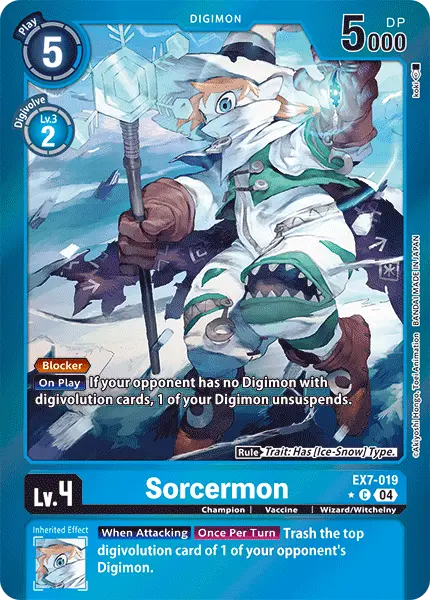 Digimon TCG Card 'EX7-019_P1' 'Sorcermon'