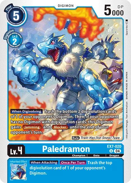 Digimon TCG Card EX7-020 Paledramon