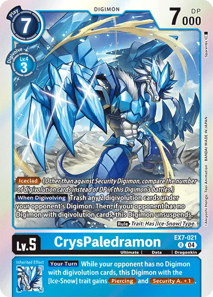 Digimon TCG Card EX7-021 CrysPaledramon