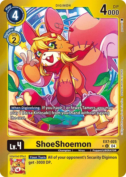 Digimon TCG Card EX7-025_P1 ShoeShoemon