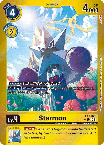 Digimon TCG Card 'EX7-026_P1' 'Starmon'