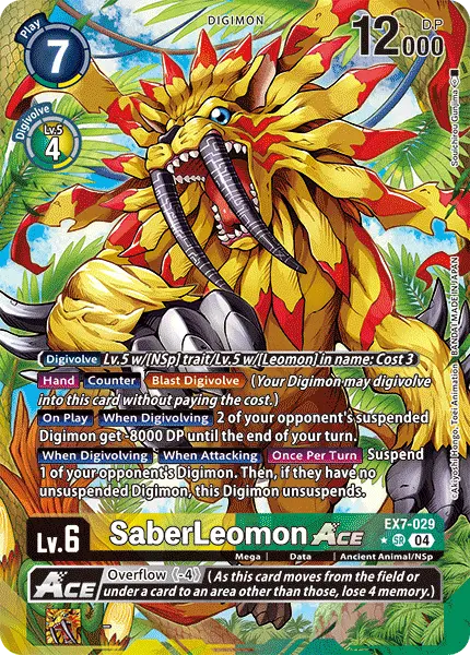 Digimon TCG Card 'EX7-029_P1' 'SaberLeomon'