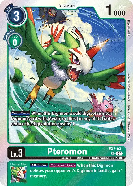 Digimon TCG Card EX7-031 Pteromon