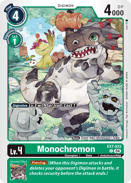 Digimon TCG Card EX7-033 Monochromon