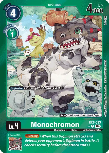 Digimon TCG Card EX7-033_P1 Monochromon