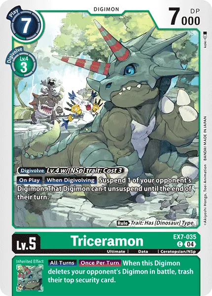 Digimon TCG Card 'EX7-035' 'Triceramon'