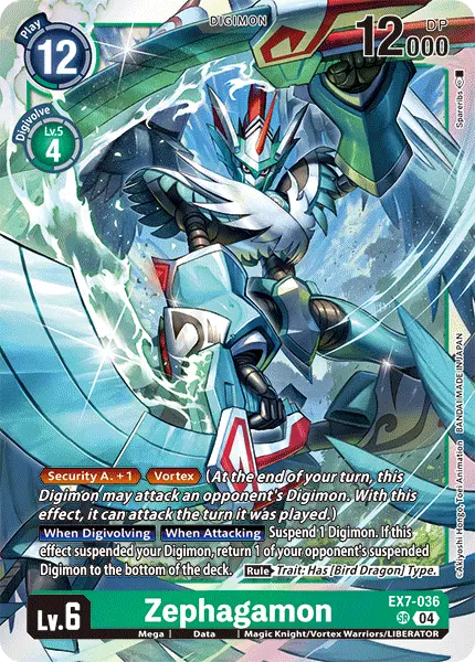 Deck Zephyrgamon - 2nd with preview of card EX7-036