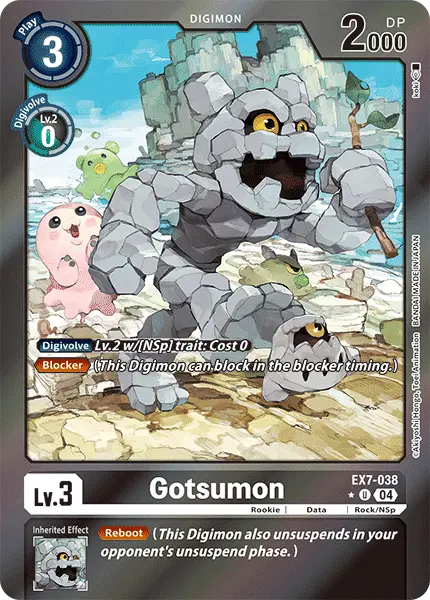 Digimon TCG Card EX7-038_P1 Gotsumon