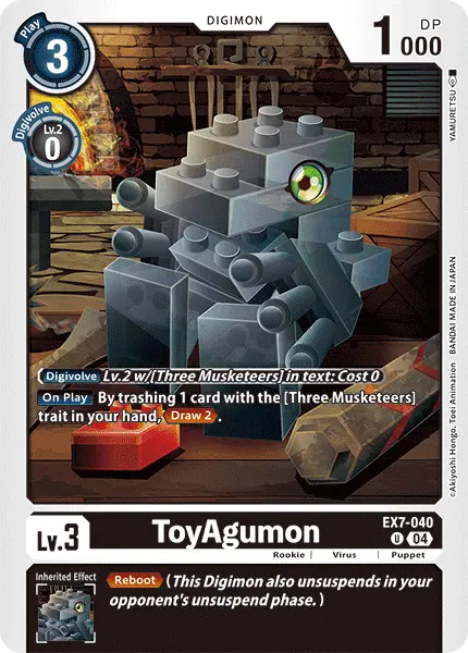 Digimon TCG Card 'EX7-040' 'ToyAgumon'