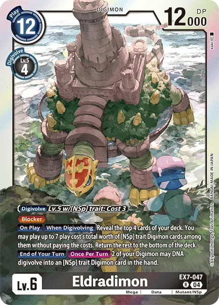 Digimon TCG Card 'EX7-047' 'Eldradimon'