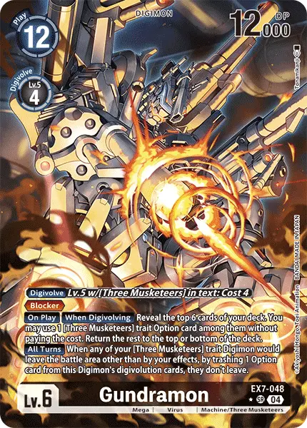 Digimon TCG Card 'EX7-048_P1' 'Gundramon'