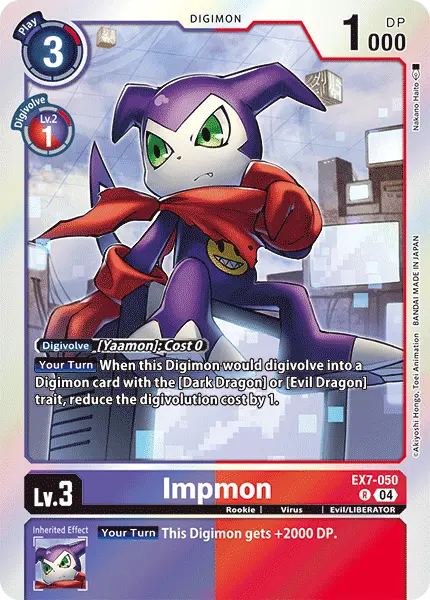 Digimon TCG Card 'EX7-050' 'Impmon'