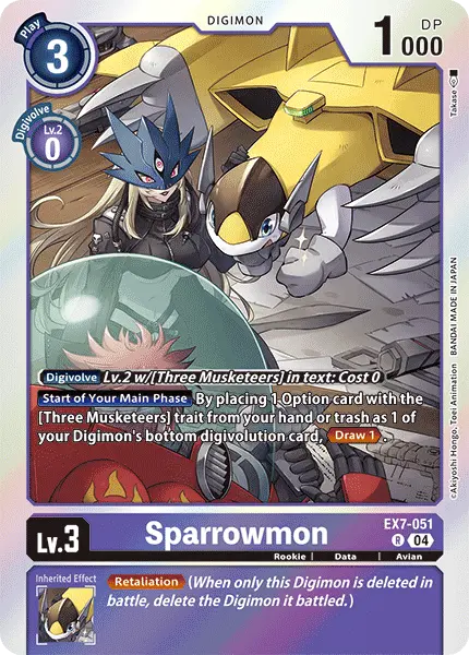 Digimon TCG Card 'EX7-051' 'Sparrowmon'