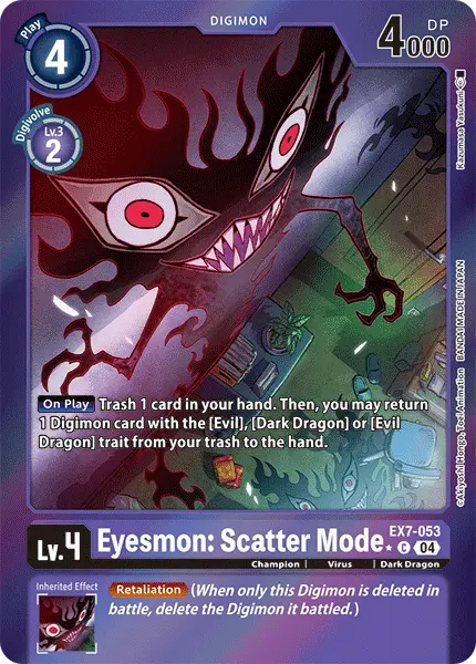 Digimon TCG Card EX7-053_P1 Eyesmon: Scatter Mode