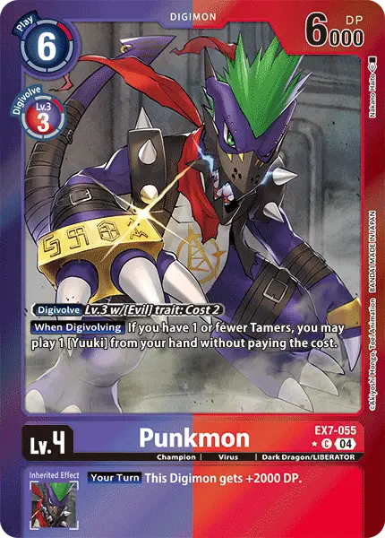 Digimon TCG Card 'EX7-055_P1' 'Punkmon'