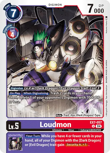 Digimon TCG Card EX7-057 Loudmon