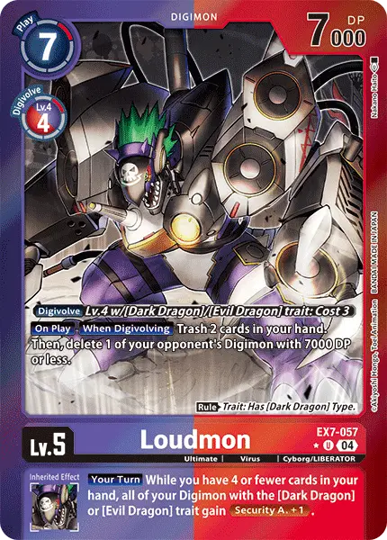 Digimon TCG Card EX7-057_P1 Loudmon