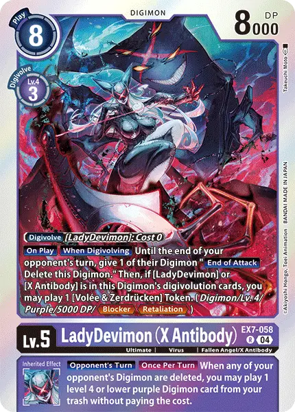 Digimon TCG Card 'EX7-058' 'LadyDevimon (X Antibody)'