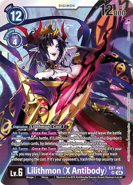 Digimon TCG Card 'EX7-061' 'Lilithmon (X Antibody)'