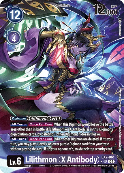 Digimon TCG Card EX7-061_P1 Lilithmon (X Antibody)