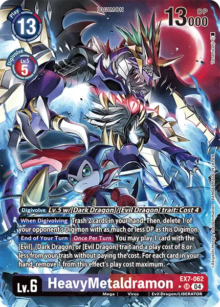 Digimon TCG Card 'EX7-062_P1' 'HeavyMetaldramon'