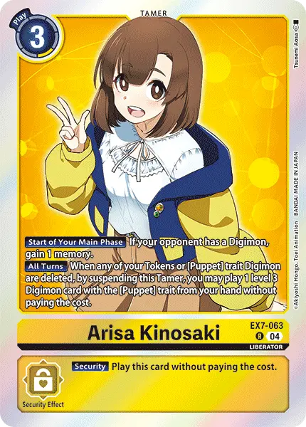 Digimon TCG Card EX7-063 Arisa Kinosaki