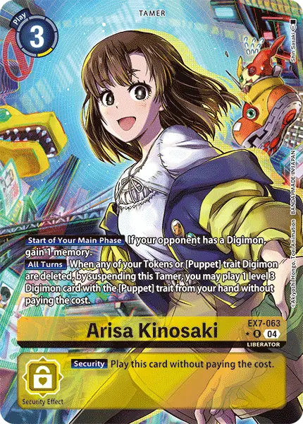 Digimon TCG Card 'EX7-063_P1' 'Arisa Kinosaki'