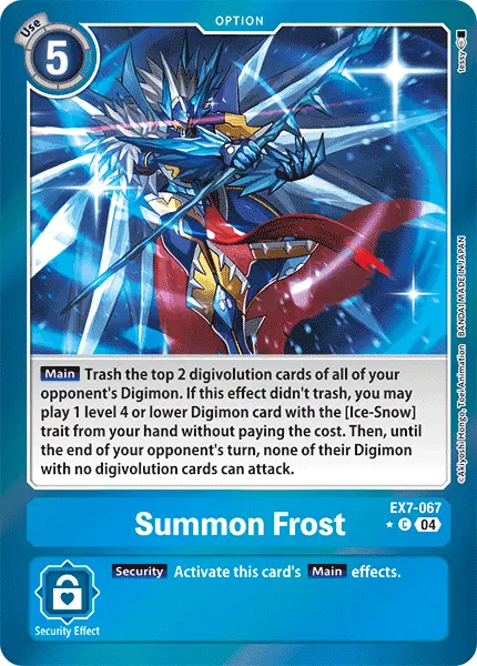 Digimon TCG Card EX7-067_P1 Summon Frost