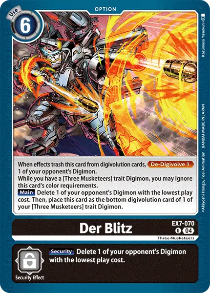 Digimon TCG Card 'EX7-070' 'Der Blitz'