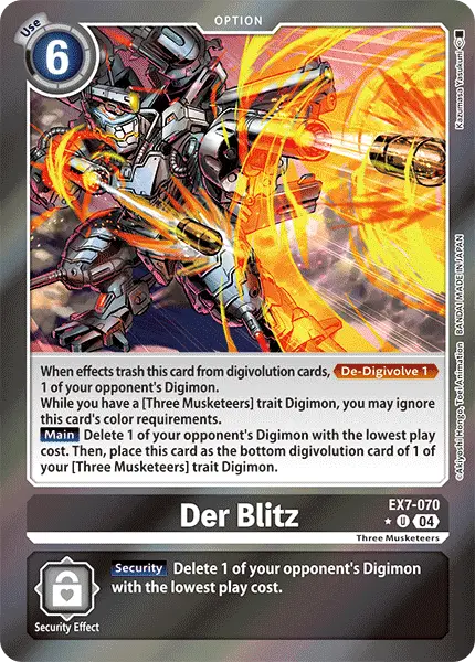 Digimon TCG Card 'EX7-070_P1' 'Der Blitz'