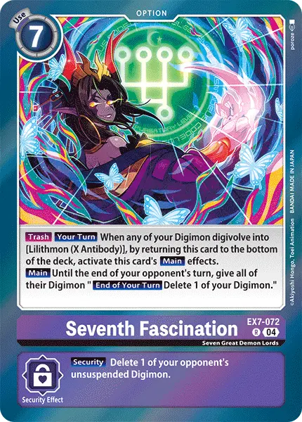 Digimon TCG Card EX7-072 Seventh Fascination