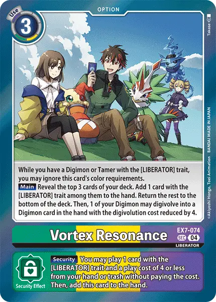 Digimon TCG Card 'EX7-074' 'Vortex Resonance'