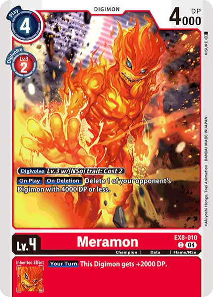 Digimon TCG Card 'EX8-010' 'Meramon'