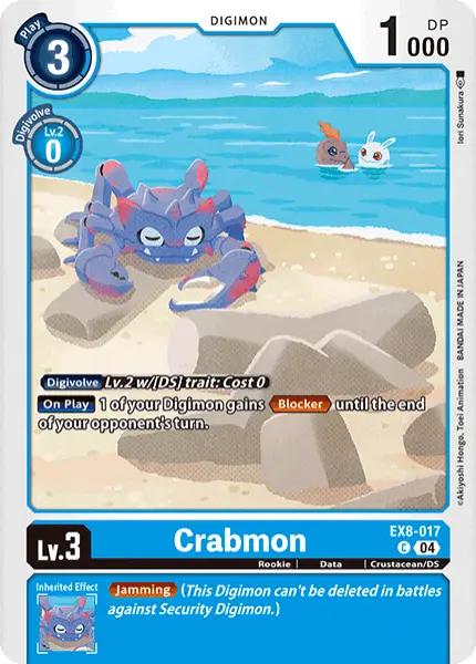 Digimon TCG Card 'EX8-017' 'Crabmon'