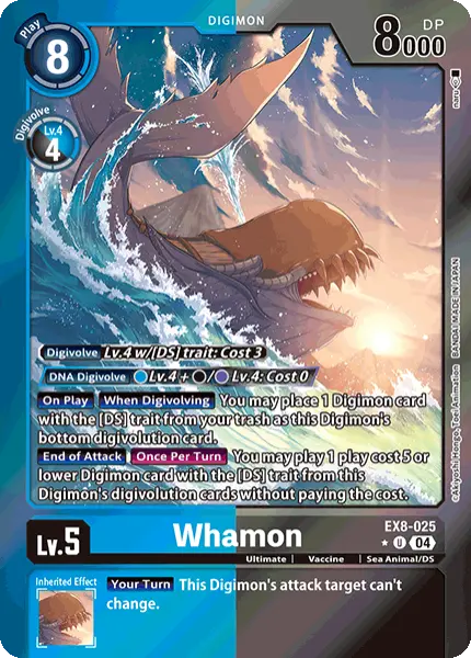Digimon TCG Card 'EX8-025_P1' 'Whamon'