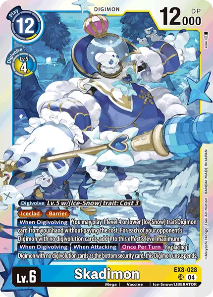 Deck EX8 Skadimon with preview of card EX8-028