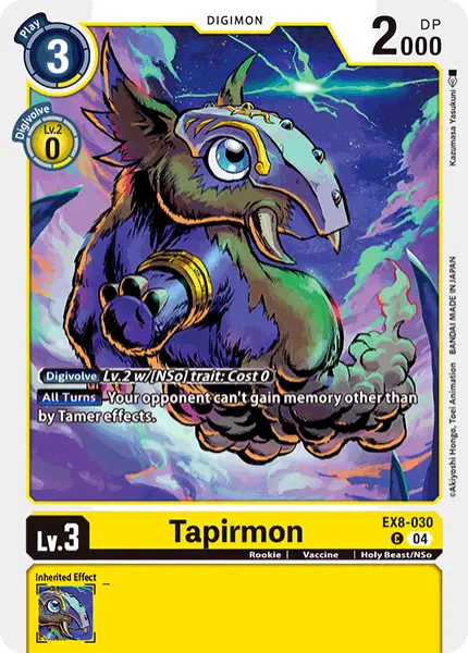 Digimon TCG Card 'EX8-030' 'Tapirmon'