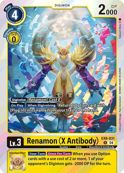 Digimon TCG Card 'EX8-031' 'Renamon (X Antibody)'